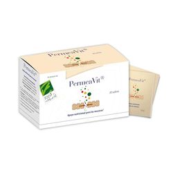 PermeaVit 30 Sobres - Mejora el Tránsito Intestinal Equilibrando las Mucosas - L-Glutamina, Zinc, Lisina, Quercetina y Vitaminas - Mejora tu Salud Gastrointestinal - Bienestar Intestinal - 100%Natural