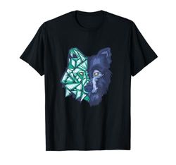 Awesome Wolf Outdoors Gift Geometric Lupi Maglietta