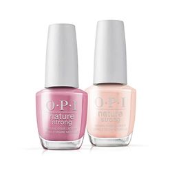 OPI Nature Strong Natural Origin Vegan Nail Polish, A Clay in the Life & Knowledge Is Flower Duo, 2 x 15ml
