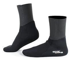 SEAC Anatomic, Neopreen Sokken, Thermische Sok voor Apneu en Duiken met Scubazwemvliezen, zwart, m