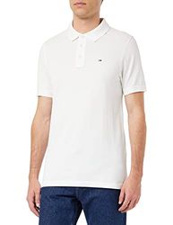 Tommy Hilfiger Organic Cotton Fine Pique Slim Polo Camiseta, Classic White, XS para Hombre