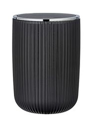 WENKO Poubelle avec couvercle basculant Agropoli L gris 5,5 litres | Pour salle de bain | Poubelle en plastique de haute qualité | Surface structurée | Sans BPA | 19 x 27 cm | Gris givré