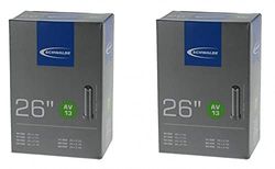Schwalbe AV13 Cámara de Aire, Unisex-Adult, Negro, 26''