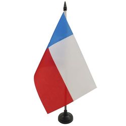 AZ FLAG - Drapeau De Table Texas 21x14 cm - Petit Drapeau Texan De Bureau 100% Polyester Avec Hampe De 25cm Et Socle En Plastique Noir