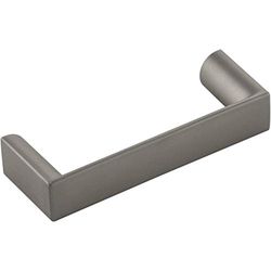 Accuride 100001566 - Maniglia Schüco CLub LA 64 mm, larghezza 72 mm, manico piatto per mobili, in zinco pressofuso, effetto acciaio inossidabile, colore: Argento