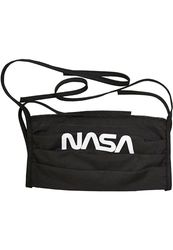 Munmask i tyg med motiv, återanvändbar bomullsmask NASA Face Mask, svart, 1 styck