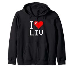 I Heart Liv, I Love Liv Nombre personalizado Sudadera con Capucha