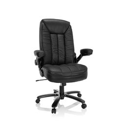 hjh OFFICE 691021 XXL Siège Bureau Instructor III Cuir Noir Fauteuil de Direction, Capacité de Charge 220kg, Confortable