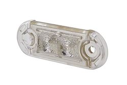 HELLA 2PF 959 855-251 Position Light - LED - 12/24V - Fitting/Screw Connection - Lens Colour: Crystal clear - LED colour: White - Cable: 500mm - Plug: open cable ends - Front - Quantity: 1