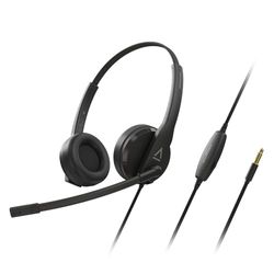 Creative HS-230 USB & 3,5 mm on-ear headset met ruisonderdrukkende microfoon, geïntegreerde mute-schakelaar/volumeregeling, plug-and-play voor videoconferenties