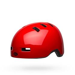 Bell Unisex-Jeugd Lil Ripper Helm, Effen Glans Rood, Unisize 45-51CM