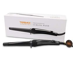 Termix Rizador de Pelo Profesional Evolution Wand, Regulador de Tª con Sensor Táctil. Sistema de Seguridad Pro Tech, Calentamiento Inmediatoy, Tenacilla Plancha Rizadora, Negro