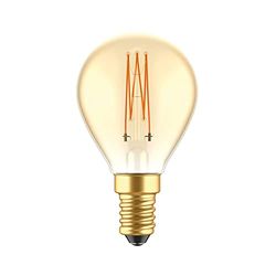 BeBulbs Lampadina LED Dorata Carbon Line filamento verticale Mini globo G45 3,5W 300Lm E14 2700K Dimmerabile