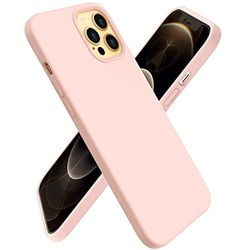 Blyge Funda para iPhone 12 Pro MAX, Funda Delgada de Silicona líquida Compatible con el iPhone 12 Pro MAX 6,7 Pulgadas, Funda antigolpes antiarañazos, Polvo de Flor de Cerezo