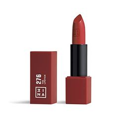 3INA MAKEUP - The Lipstick 276 - Błyszczący bordowy brąz - wysokie krycie z wygodną teksturą - Pomadka z magnetyczną nasadką - 5h Czas trwania - Wysoko napigmentowane odcienie - Vegan - Cruelty Free