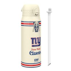 NFL Giants Sports Thermal Water Bottle with Removable Straw, 750ml/24oz, Leak-proof Vacuum Insulated Drinking Bottle, Easy to Open, Secure Lock, Dishwasher Safe, Flip Cover, Metal water Bottle