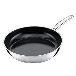 WMF Durado Poêle à frire induction 32 cm, revêtement en acier inoxydable Cromargan, revêtement en céramique, passe au four