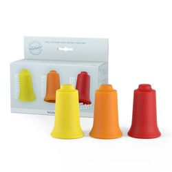 BellaBambi Cupping-set met klokken, bindweefselbehandeling, vervaardigd in Duitsland - van medische silicone, BellaBambi cupping trio, 3 stuks - geel/oranje/rood (lage/gemiddelde/hoge intensiteit)