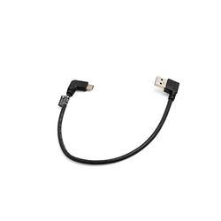System-S Cable USB-C de 30 cm USB 3.1 Tipo C Macho en ángulo de 90 Grados a USB A 3.0 90 Grados en ángulo Recto