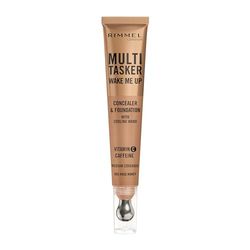 Rimmel Multi-Tasker Wake Me Up, 065 Rose Honey, Correttore & Fondotinta, Illumina, Corregge, Copertura modulabile, Finish Radioso, Formula Vegana, 20ml