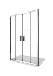 PORTA DOCCIA A 4 ANTE INSTALLAZIONE IN NICCHIA CRISTALLO TEMPERATO 6 MM TRASPARENTE EASYCLEAN ANTICALCARE 130 140 150 160 170 180 190 200 210 TUTTE LE MISURE DISPONIBILI (133-138)