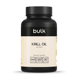 Bulk Gélules d'huile de krill, 500 mg, paquet de 180, l'emballage peut varier