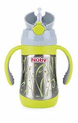 Nuby ID10279 Thermo roestvrijstalen rietje, 280 ml