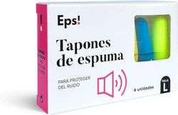 DEITERS - Eps! Tapones de Oídos Espuma Discret 6 Unidades, Talla L, Tapones Reutilizables y Moldeables, para Dormir Bien, Cancelación de Ruido, contra Ruidos Fuertes, Protección Auditiva