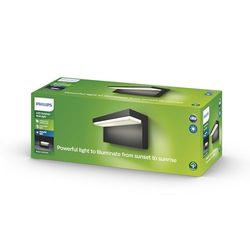 Philips Mygarden, Applique murale extérieure LED BUSTAN, 2x4.5W, Blanc froid 4000K - Anthracite