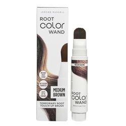 Jerome Russell Root Color Wand in Medium Brown| Instant Up To 100% Grey Coverage | Non-Sticky Formula | Long-Lasting Results