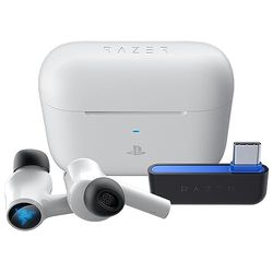 Razer Hammerhead HyperSpeed - Auricolari wireless da gaming multipiattaperma per PlayStation (HyperSpeed Wireless, ANC, Bluetooth 5.2, Con Razer Chroma RGB) Blanco