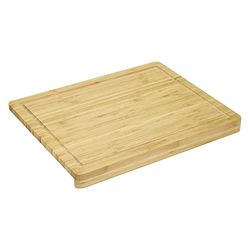 alpina Over Worktop Chopping Board - with Juice Groove - 45 x 35 x 3.5cm - Bamboo, Brown