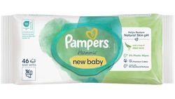 Pampers Harmonie - Toallitas húmedas para bebé sin plástico, 4 paquetes = 46 toallitas