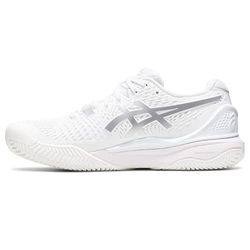 Asics Gel-Resolution 9 Clay, Tennis Shoe Mujer, White/Pure Silver, 41.5 EU