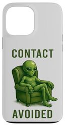 Contatto evitato | Divertente Antisociale Alieno Verde Custodia per iPhone 13 Pro Max