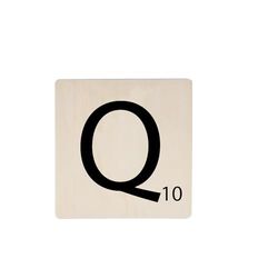 Homéa, Lettre Bois Déco Murale 15 x 15 cm "Q"