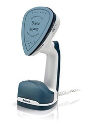Ariete 6246 Duetto Garment Iron Verticaal strijkijzer en strijkijzer met keramische antiaanbakplaat, 1000 watt, wit en blauw