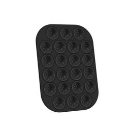 Celly, Ventouse rectangulaire pour téléphone avec 22 ventouses en silicone, support porte-téléphone polyvalent, couleur noire, 9 x 6 cm