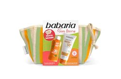 Babaria - Neceser Solar Aloe Vera | Protector Solar Facial SPF50 y Leche Corporal SPF30 Formato Viaje | Protección UVA, UVB e Infrarrojos | Hidratante, Antiedad, Resistente al Agua