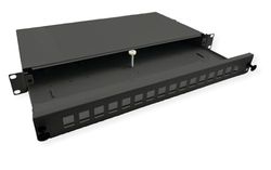 ROLINE Support de module clé 19'', 16P, pour clés de voûte en fibre optique, noir