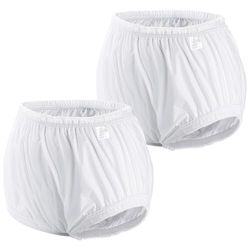 Carer 2 Pièces Couvre-Couches pour Adultes pour Incontinence Sous-Vêtements Imperméables Antifuites Lavables Réutilisables Unisexes Blancs Taille 3XL