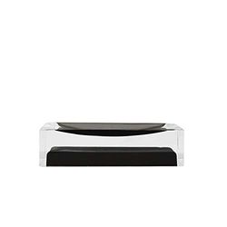 GRUND z22280310 Cube Porte-Savon 11 x 7 x 3 cm Noir Accessoires, Céramique, 11 x 7 x 3 cm