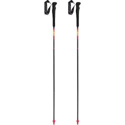 Leki Micro RCM Superlight Bastones, Unisex Adulto, naturalcarbon-Fluorescent Red-Neonyellow, 125 cm