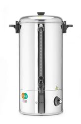 HENDI Dispensador de bebidas calientes, hervidor eléctrico, termo, de una sola pared, para agua, vino, té (no para leche con chocolate), 94~99°C, 18L, 230V, 2200W, 387x267x(H)595mm, acero inoxidable