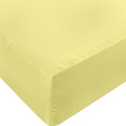 Utopia Bedding Queen dra-på-lakan – bottenlakan – djup ficka – mjuk mikrofiber – krympnings- och blekningsbeständig – enkel skötsel – endast 1 dra-på-lakan (gul)