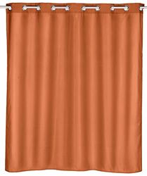 WENKO Duschvorhang Comfort Flex Terracotta, hygienischer Textil-Vorhang, waschbar, wasserabweisend, mit integrierter Hängeeinrichtung, ermöglicht schnelles & unkompliziertes Aufhängen, 180 x 200 cm