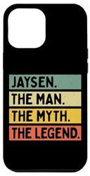 Carcasa para iPhone 13 Pro Max Jaysen The Man The Myth The Legend - Divertida cita personalizada