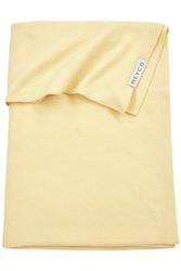 Meyco Baby Knit Basic Couverture tricotée pour bébé (Couverture en Coton Respirant et Doux, Entretien Facile, Lavable en Machine, Accessoire bébé de Haute qualité, Dimensions : 75 x 100 cm), Jaune