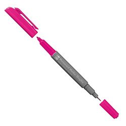 Marabu 01470003131 Marqueur permanent Graphix en framboise avec double pointe 1-2 mm et 0,5 mm Couleurs brillantes, encre à séchage rapide, sans odeur et imperméable à l'eau Taille unique