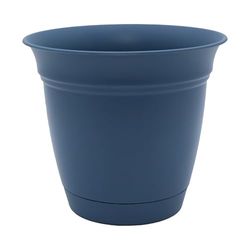 The HC Companies Pot de Fleurs en Plastique, Bleu Ardoise, 25,4 cm